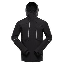 Alpine Pro NOREM 2 čierna pánska nepremokavá bunda s ptx membránou - jar/jeseň Alpine Pro NOREM 2 čierna pánska nepremokavá bunda s ptx membránou - jar/jeseň
