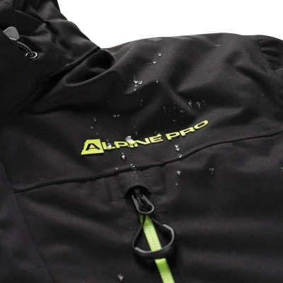 Alpine Pro REAM pánská černá lyžařská bunda s membránou ptx
