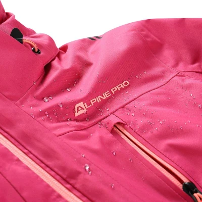 Alpine Pro REAMA dámská růžová lyžařská bunda s membránou ptx