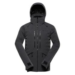 Alpine Pro REAS čierna pánska lyžiarska bunda s membránou