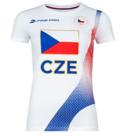 Alpine Pro REPOSA dámské bílé triko z olympijské kolekce francie 2024