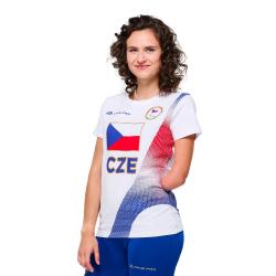 Alpine Pro REPOSA dámské bílé triko z olympijské kolekce francie 2024