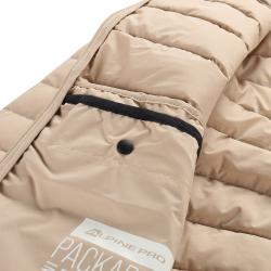 Alpine Pro RETERA dámská péřová bunda NEUTRÁLNÍ / ZEMITÁ