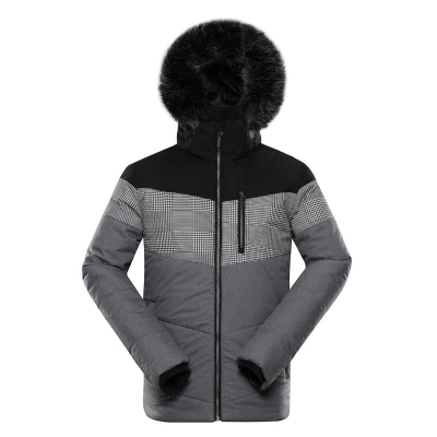 Alpine Pro SAPTAH MJCY557774 pánská šedá zimní bunda s membránou Alpine Pro SAPTAH MJCY557774 pánská šedá zimní bunda s membránou