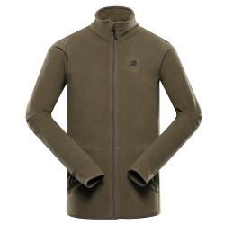 Alpine Pro SIUS 2 pánska fleecová mikina NEUTRÁLNA / ZEMITÁ