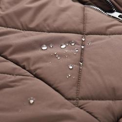 Alpine Pro STAWA dámský podzimní městský kabát ŽLUTÁ / HNĚDÁ