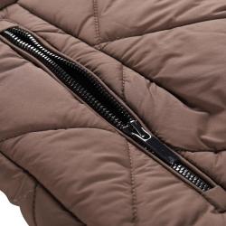 Alpine Pro STAWA dámský podzimní městský kabát ŽLUTÁ / HNĚDÁ