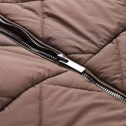 Alpine Pro STAWA dámský podzimní městský kabát ŽLUTÁ / HNĚDÁ