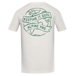 Alpine Pro TERMES 2 pánské béžové triko z organické bavlny