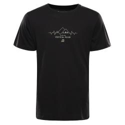 Alpine Pro TERMES 3 pánske čierne tričko z organickej bavlny