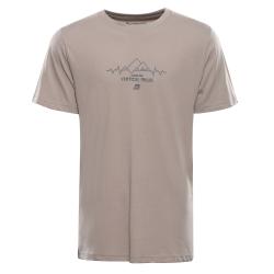 Alpine Pro TERMES 3 pánske tričko z organickej bavlny NEUTRÁLNE / ZEMITÉ