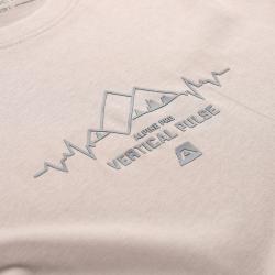 Alpine Pro TERMES 3 pánské triko z organické bavlny NEUTRÁLNÍ / ZEMITÁ