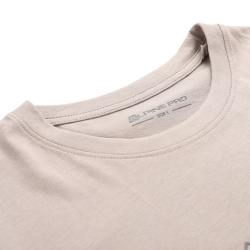 Alpine Pro TERMES 3 pánské triko z organické bavlny NEUTRÁLNÍ / ZEMITÁ