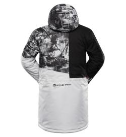 Alpine Pro UZER pánská šedá lyžařská bunda s membránou ptx