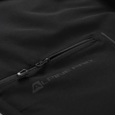 Alpine Pro WEDER 2 pánské černé softshellové capri kalhoty