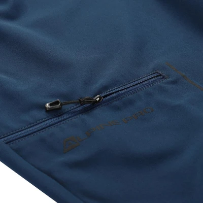 Alpine Pro WEDER 2 pánské modré softshellové capri kalhoty