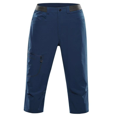 Alpine Pro WEDER 2 pánské modré softshellové capri kalhoty