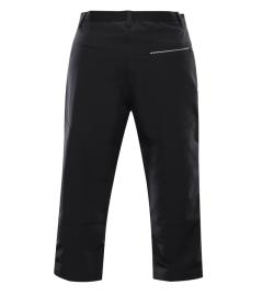 Alpine Pro WEDER pánské černé softshellové capri kalhoty 3/4