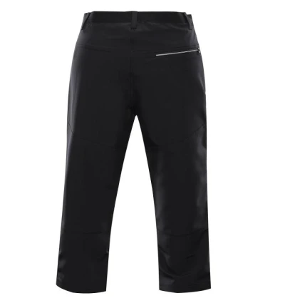 Alpine Pro WEDER pánské černé softshellové capri kalhoty 3/4