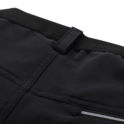 Alpine Pro WEDER pánské černé softshellové capri kalhoty 3/4