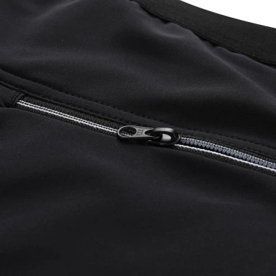 Alpine Pro WEDER pánské černé softshellové capri kalhoty 3/4