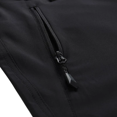 Alpine Pro WEDER pánské černé softshellové capri kalhoty 3/4