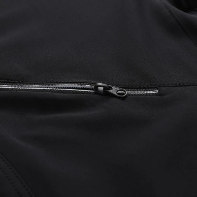 Alpine Pro WEDER pánské černé softshellové capri kalhoty 3/4
