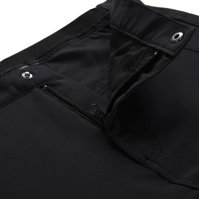 Alpine Pro WEDER pánské černé softshellové capri kalhoty 3/4