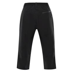 Alpine Pro WEDER pánské černé softshellové capri kalhoty 3/4
