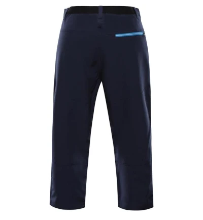 Alpine Pro WEDER pánské modré softshellové capri kalhoty 3/4