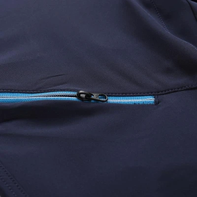 Alpine Pro WEDER pánské modré softshellové capri kalhoty 3/4