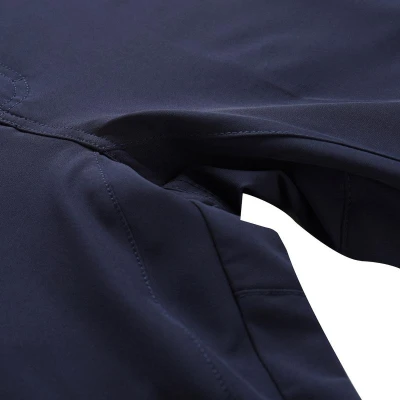 Alpine Pro WEDER pánské modré softshellové capri kalhoty 3/4
