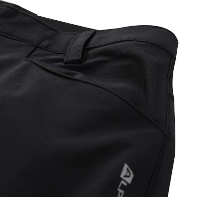 Alpine Pro WEDERA dámské černé softshellové capri kalhoty 3/4
