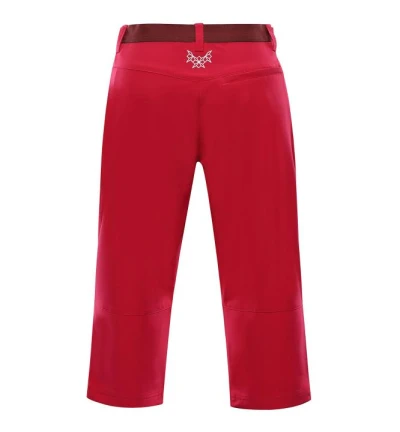 Alpine Pro WEDERA dámské růžové softshellové capri kalhoty 3/4