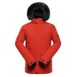 Alpine Pro WERD 2 pánská zimní bunda ORANŽOVÁ / ČERVENÁ