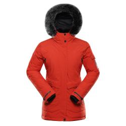 Alpine Pro WERDA 2 dámská zimní bunda ORANŽOVÁ / ČERVENÁ
