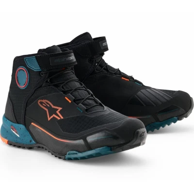 Alpinestars CR-X Drystar černo-modro-fluo oranžové boty na motorku