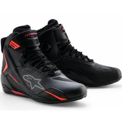 Alpinestars Boty na motorku Faster-4 Drystar černo-fluo červené