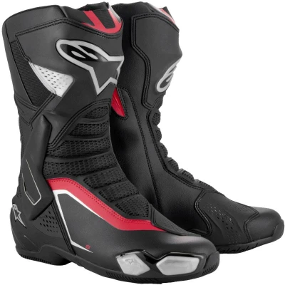 Alpinestars SMX-6 černo-stříbrno-červené pánské motoboty