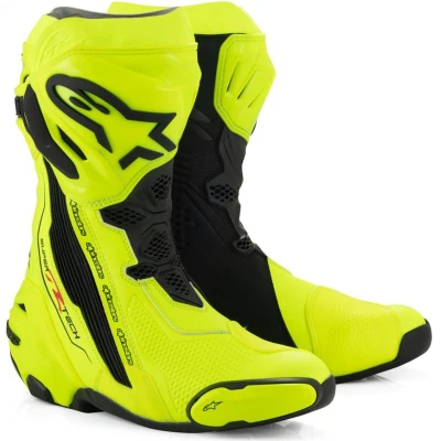 Alpinestars Supertech R fluo žluto-černé pánské boty na motorku