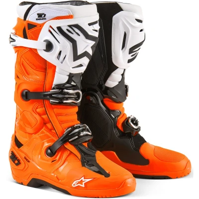 Alpinestars Tech 10 Enduro fluo oranžovo-černo-bílé motoboty