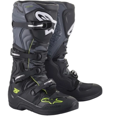 Alpinestars Tech 5 černo-šedo-fluo žluté pánské moto boty