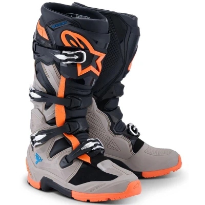 Alpinestars Tech 7 Enduro černo-tmavě šedo-fluo oranžové boty na motorku