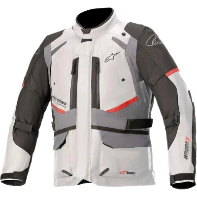 Alpinestars Andes Drystar šedo-černo-červená pánská bunda na motorku
