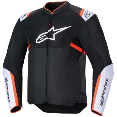 Alpinestars T-SPS Air V2 černo-bílo-fluo červená bunda na motorku