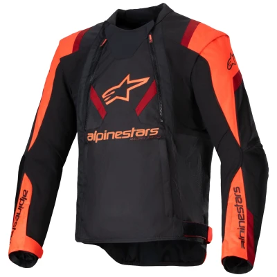 Alpinestars T-Stunt Air černo-fluo červeno-červená pánská motocyklová bunda