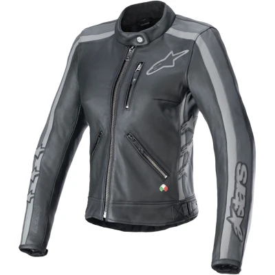 Alpinestars Stella Dyno černo-šedá dámská kožená bunda na motorku