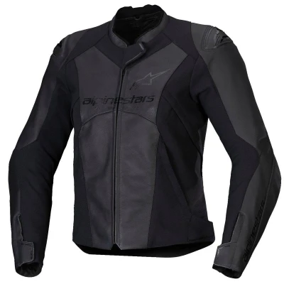 Alpinestars Stella Faster 3 černo-černá dámská kožená bunda na motorku