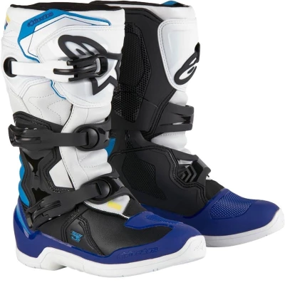 Alpinestars Tech 3S Youth bílo-černo-modré dětské boty na motorku