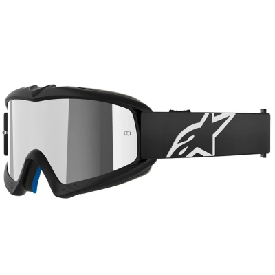 Alpinestars Vision Youth Corp černé se zrcadlovým stříbrným zorníkem dětské motokrosové brýle